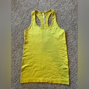 lululemon athletica Yellow Racerback Tank Top